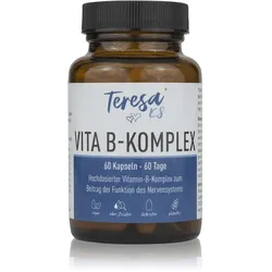 Vitamin B Komplex hochdosierte vegane Kapseln (B1, B2, B6, B12) für starke Nerven von Teresa KS - Hergestellt in Deutschland (60 St.)