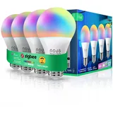 Nous P3Z ZigBee Smart Glühbirne E27 LED, RGB, Kompatibel mit Alexa, Home Assistant, Google Home, SmartThings, Fernbedienung, Dekorative Glühbirne Zubehör, 4 Pack