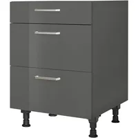 Nobilia Kochfeldumbauschrank Flash 60 x 58,3 x 87 cm Grau