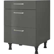 Nobilia Kochfeldumbauschrank Flash 60 x 58,3 x 87 cm Grau