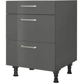Nobilia Kochfeldumbauschrank Flash 60 x 58,3 x 87 cm Grau