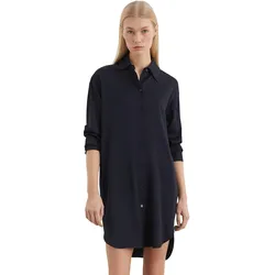 Marc O'Polo Hemdblusenkleid, abgerundete Saum mit verlängertem Rückenteil und hohe Schlitze Marc O'Polo deep night blue 42