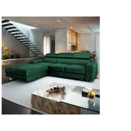 masseno Eckcouch Polyester 3-Sitzer Grün