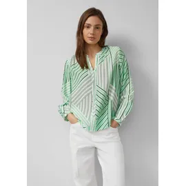s.Oliver Viskosebluse mit Raffung und All-over-Print - 46