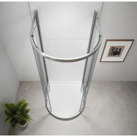 Polysan EASY Halbkreis-Duschabtrennung mit Schiebetür 90 x 190 cm EL4615