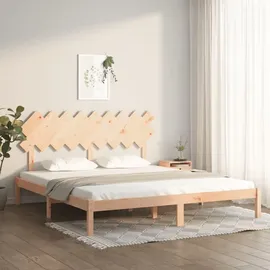 vidaXL Massivholzbett 180 x 200 cm Braun