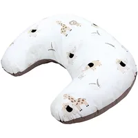 TupTam Baby Stillkissen Klein mit Baumwoll-Bezug, Farbe: Savanne Beige/Dunkelbeige