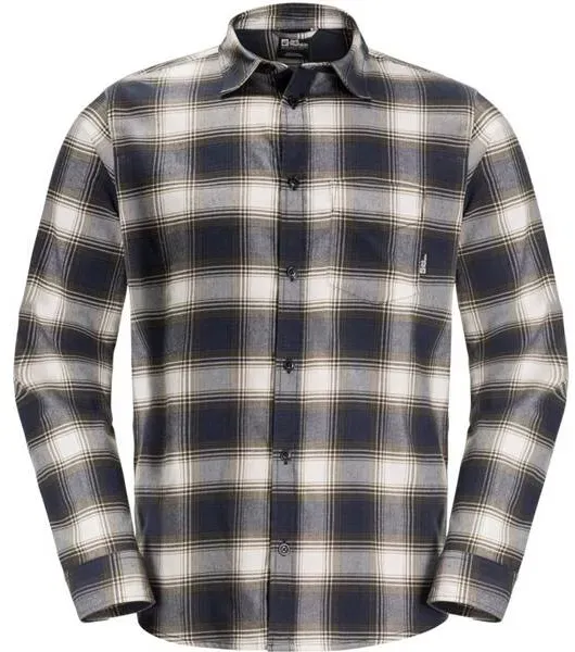 JACK WOLFSKIN Herren Hemd WANDERWEG SHIRT M, night blue 41, XXL