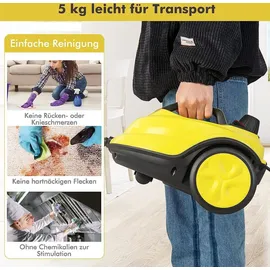 komfotteu Dampfreiniger 2000W 1,8L gelb