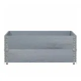 vidaXL Pflanzkasten Grau 100x100 cm Massivholz Kiefer