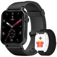 Blackview W10 Smartwatch für Damen und Herren, 1,69 Zoll Touchscreen, Pulsuhr, Schlaf und Fitness Tracker, Fitnessuhr für Android iOS, Schwarz