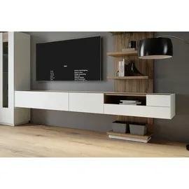 Forte Lewisville TV-Lowboard 269,4 cm Secret Grey/Eiche Holzwerkstoff