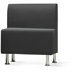ROCADA 1803CBK-4 Be Soft mittleres Modul Sofa mit Rückenlehne, schwarz