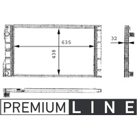 Mahle CR 480 000P Kühlmittelkühler PREMIUM LINE