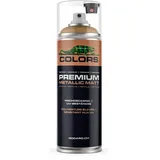 COLORS Sprühlack - 400ml Spraydose - Sprühfarbe für alle Oberflächen, Innen und Aussenbereich, UV-Beständig mit toller Deckkraft für Holz, Metall, Stein etc. | Metallic Gold Bronze Matt