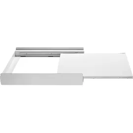Maclean Brackets Universeller Verbindungsrahmen mit Ausziehplatte für 60x53 cm Waschmaschinen oder Trockner bis 60kg, Weiß