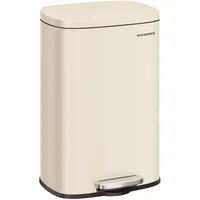 Songmics Mülleimer 50 l Sandbeige