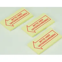 Info Haftmarker gelb "BITTE HIER UNTERSCHREIBEN" 3x 50 Streifen