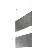 lautloz baffel multiple-Set - Deckenträger Odenwald - 3-fach Farbe: grau, Größe: 200x50x2,5cm