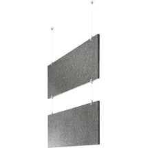 lautloz baffel multiple-Set - Deckenträger Odenwald - 3-fach Farbe: grau, Größe: 200x50x2,5cm