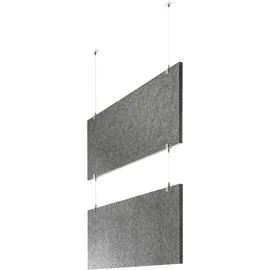 lautloz baffel multiple-Set - Deckenträger Odenwald - 3-fach Farbe: grau, Größe: 200x50x2,5cm