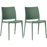 CLP Meton Gartenstuhl 42 x 42 x 81 cm Oliv 2 St.