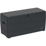 Tepro Duramax Cedargrain Durabox 270 Liter/ 71 Gallonen Kissenbox aus Kunststoff, Auflagenboxen aus Kunststoff mit Griffen, Organizer für Gartenmöbel, abschließbarer Deckel, Patio-Box, Dunkelgrau