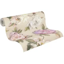 A.S. Création PintWalls Vliestapete mit Blumen-Motiv Rosen 0,53 x 10,00 m 396081 Violett/Pink/Grün