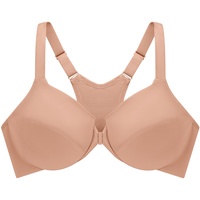 GLAMORISE Glättender WonderWire-Vorderverschluss-BH - Cappuccino Unterwäsche Damen