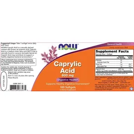 NOW Foods Caprylsäure 600 mg Softgels 100 St.