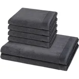 Möve Premium Handtuch-Set (6-teilig) Handtücher 6 ct Schwarz