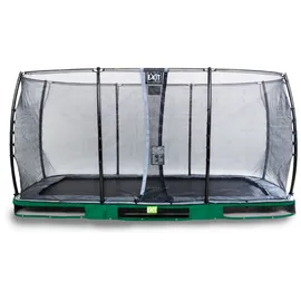 EXIT TOYS Elegant Inground-Trampolin 244 x 427 cm inkl. Economy Sicherheitsnetz grün