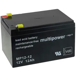 Powery Ersatzakku für Peg Perego / Notstromversorgung (USV) 12V 12Ah (baugleich 14Ah)