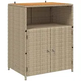 vidaXL Schrank mit Tür Beige 70 x 50 x 87 cm Polyester und Roly Ratten