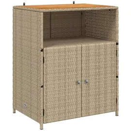 vidaXL Schrank mit Tür Beige 70 x 50 x 87 cm Polyester und Roly Ratten