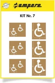 A.M.P.E.R.E. Schablonenset Schablonen KIT Handicap 60 cm& 30 cm