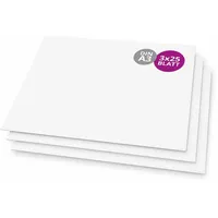 Scriptum Notizblock | Mal- & Schreibunterlage aus Papier zum Abreißen in weiß – in DIN A3 – 25 Blatt – im 3er Pack – Made in Germany