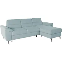Ecksofa SIT & MORE "Sorano L-Form", blau (aqua), B:250cm H:88cm T:161cm, Sofas, Ecksofa, wahlweise mit Bettfunktion und Bettkasten