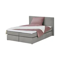 smart Boxspringbett  Basic , grau , Maße (cm): B: 193 H: 97 T: 211