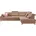 Ecksofa Flachgewebe 3-Sitzer Beige