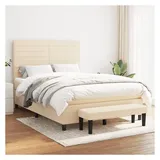 vidaXL Boxspringbett 140 x 200 cm Creme
