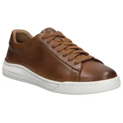 Sneaker JOSEF SEIBEL "Cleve 02", Herren, Gr. 46, braun (castagne), Leder, casual, Schuhe, Business Schuh, Halbschuh, Komfortschuh in Weite G