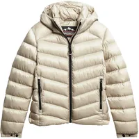 Superdry Damen. Fuji Steppjacke mit Kapuze Pelikan beige 40 - 40