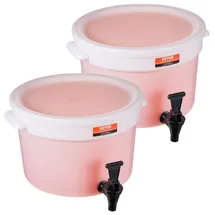 Vevor Getränkespender, 11 L Getränkespender für Partys, Saftspender aus Kunststoff mit Zapfhahn und Deckel, Eistee-Limonadensaft-Wasserspender, für Restaurants, Hotels, Partys, 2er-Pack