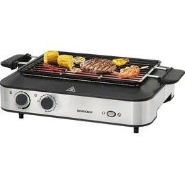 Silvercrest SILVERCREST® Multifunktionsgrill Tischgrill Grill mit Kebabfunktion 1600 Watt