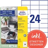Avery Zweckform Etiketten 6122 weiß 70,0 x 36,0 mm