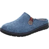 Rohde Herren Pantoffel Hausschuh Filz Stretcheinsatz Asiago 7142, Größe:42 EU, Farbe:Blau - 42 EU