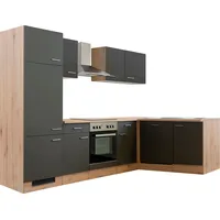 Flex-Well Winkelküche L-Form 280 x 170 cm grau