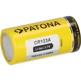 PATONA Li-Ion 3,7V Akku CR123A 16340 Zelle 700mAh 2,59Wh