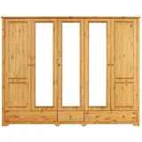 Schlafzimmerschrank aus Kiefer Massivholz Landhaus Spiegeltüren